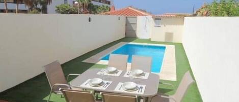 A heated pool