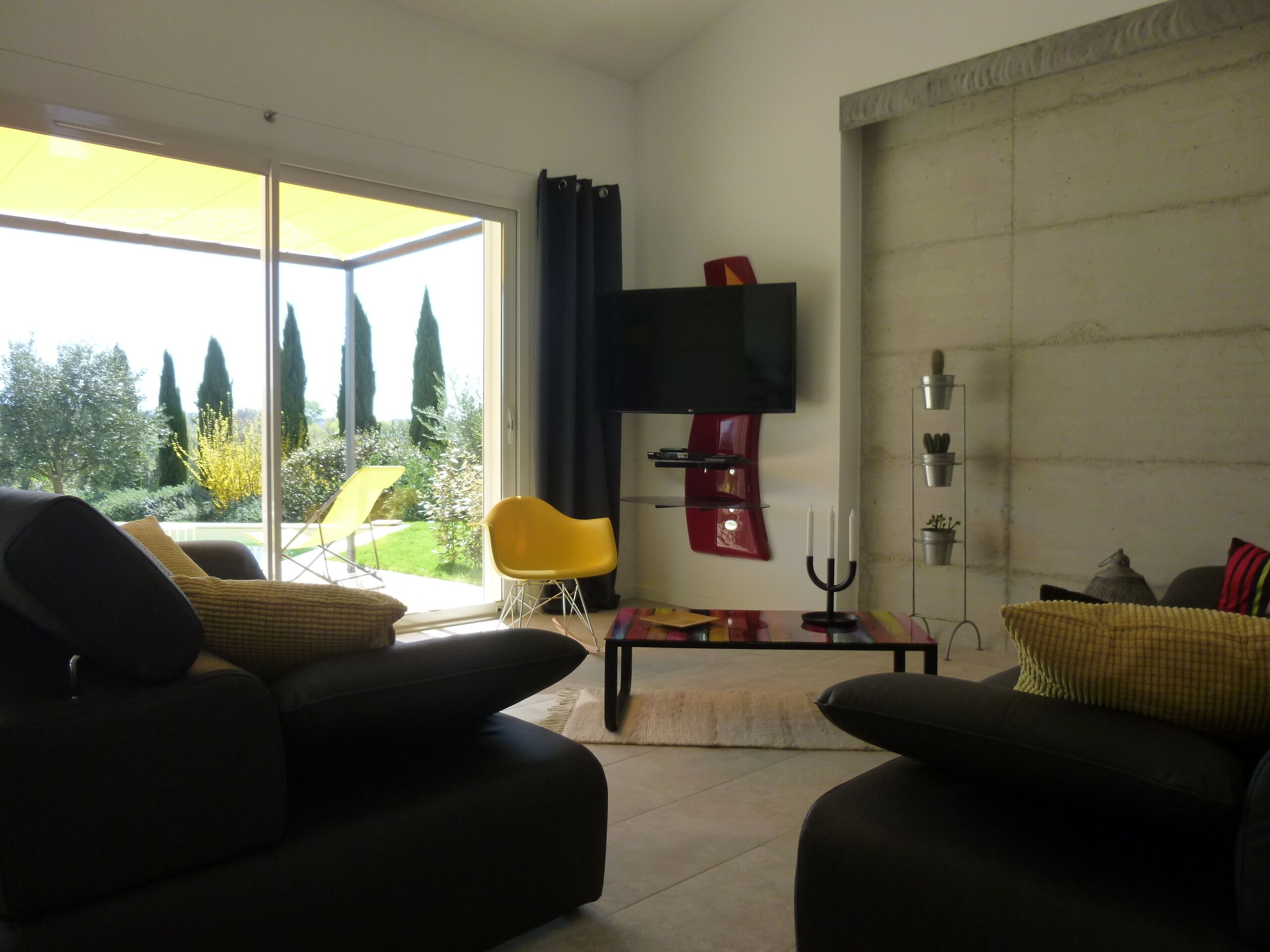 Provence-contemporary air-conditioned villa 6pers-bungalow-view-quiet-private pool