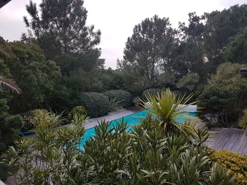 Charming villa with heated swimming pool between pool and ocean at Cap Ferret