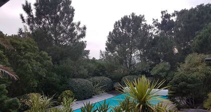 Charming villa with heated swimming pool between pool and ocean at Cap Ferret