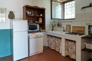 Fridge, oven, stovetop, dishwasher