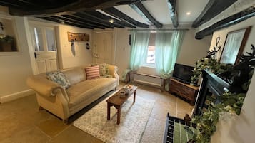 TV, fireplace, DVD player