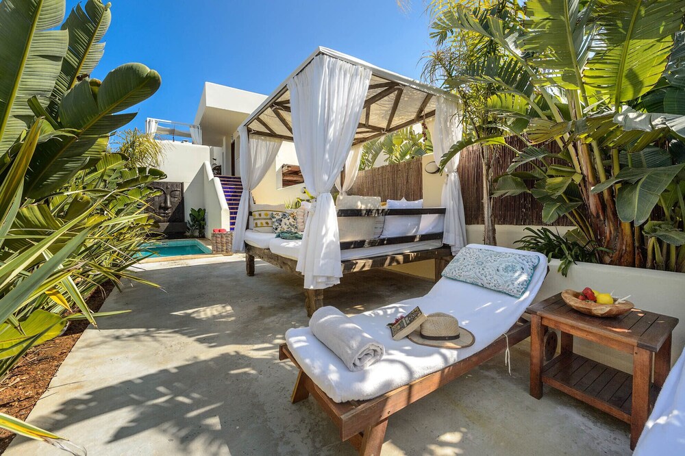 Beautiful colorful house with a private pool.