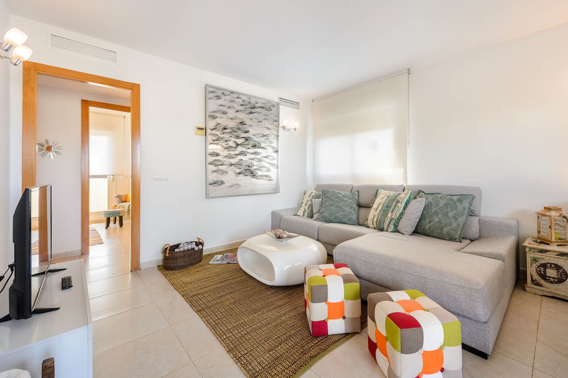 Beautiful colorful house with a private pool. 