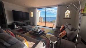 Smart TV, fireplace, DVD player, video library