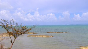 Vue sur la plage/lâocĂ©an