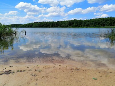 Holidays at Godendorfer See 300m, rowing boat, dog on request, fireplace, 2x toilet, 2 bedrooms