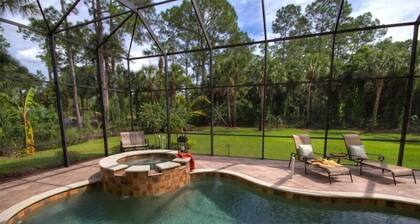 Dream villa under palm trees on two hectares of land with saltwater pool