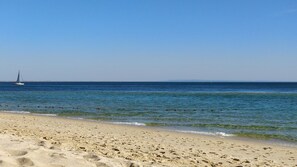 Beach nearby, sun-loungers