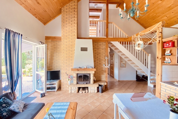 Smart TV, fireplace, DVD player, video library