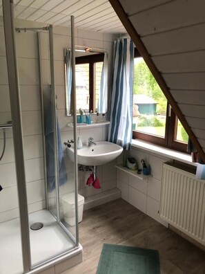 Bathtub, hair dryer
