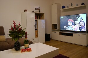 Smart-TV, DVD-Player, Bücher, Videothek