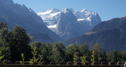 Appartement avec balcon et vue imprenable sur les montagnes et les glaciers