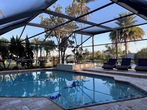 Outdoor pool, a heated pool - Holiday Villa | Endless Love | Cape Coral * German rental *  (Cape Coral)