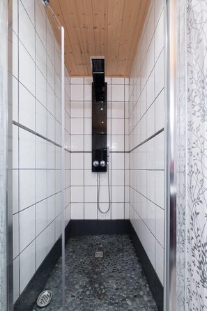 Douche, séchoir à cheveux