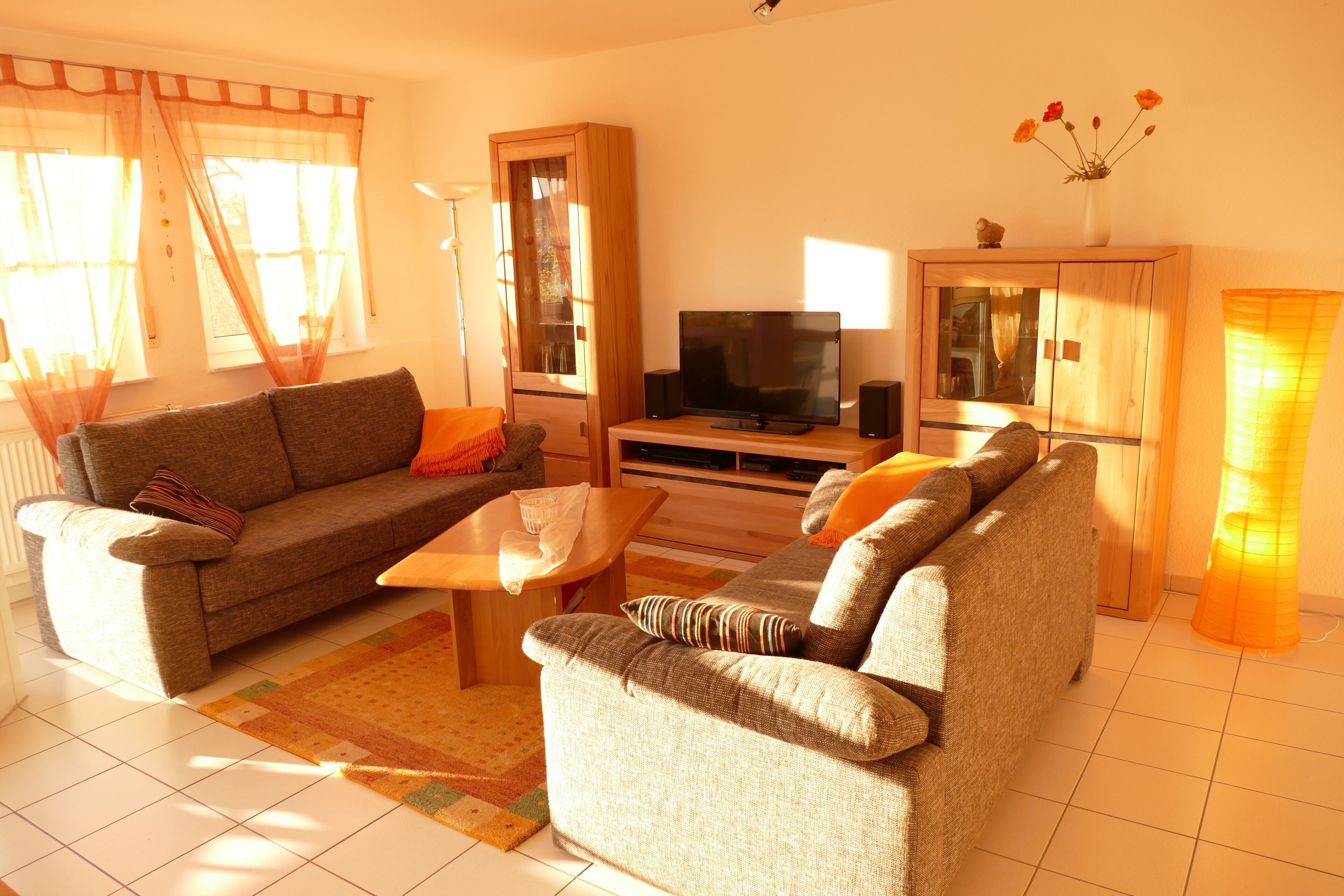 Smart TV, DVD player, books, stereo
