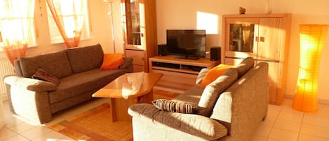 Smart-TV, DVD-Player, Bücher, Videothek