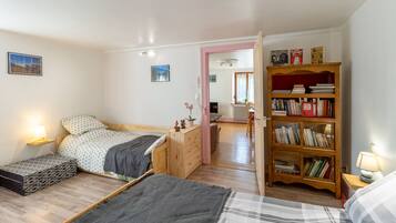 1 slaapkamer, een strijkplank/strijkijzer, gratis wifi