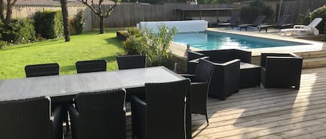 Piscine extérieure, piscine chauffée