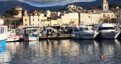 St Florent, VUE EXCEPTIONNELLE T3 terrasses et jardin privés, plage 5 mn à pied.