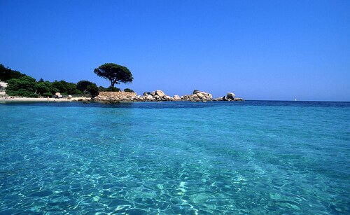 Exceptional view, swimming pool, private access to Palombaggia beach
