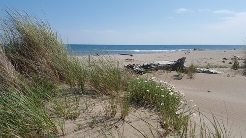 Air-conditioned villa, free WIFI, 500 m from the beach in residence with swimming pool.