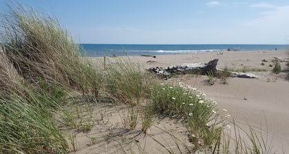 Air-conditioned villa, free WIFI, 500 m from the beach in residence with swimming pool.