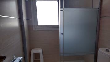 Shower, hair dryer, bidet, toilet paper