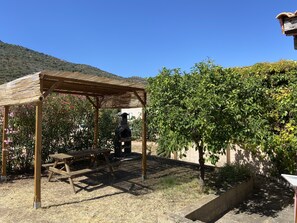Outdoor dining - Chalet between sea and scrub  (Coggia)