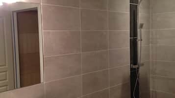 Een douche, een haardroger