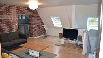 TV, DVD player, stereo