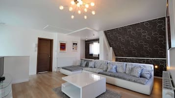 Télévision, lecteur de DVD, chaîne hi-fi