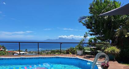 Cozy bungalow vue exceptionnelle sur l'océan et Moorea