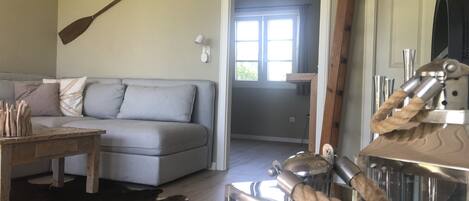 電視、壁爐、書籍、音響