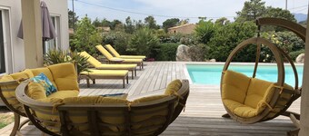 Heated pool - Beaches 2 min - 5 bedrooms - Clim Wifi