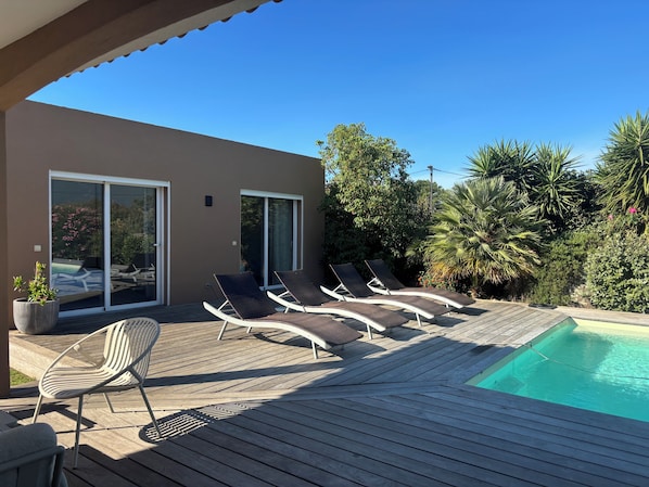 A heated pool