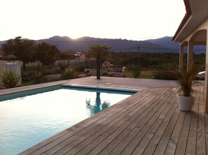 A heated pool