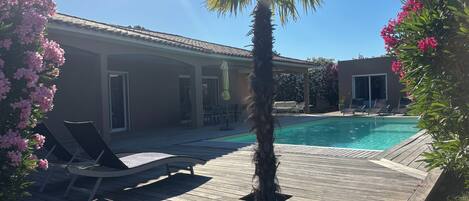 A heated pool