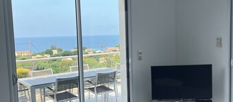 Superb 3-room apartment with view of the sea, mountains & vineyards