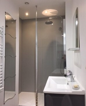 Shower, hair dryer, towels, toilet paper - BEAUTIFUL APARTMENT OF CHARACTER 58 m2 (Saint-Malo)