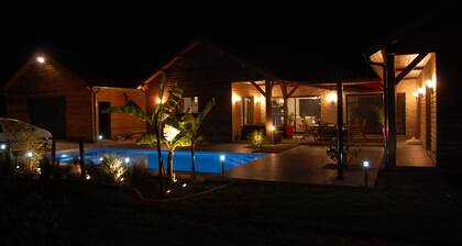 Vacation villa with swimming pool near Orient lakes in Champagne (Villa Temple)