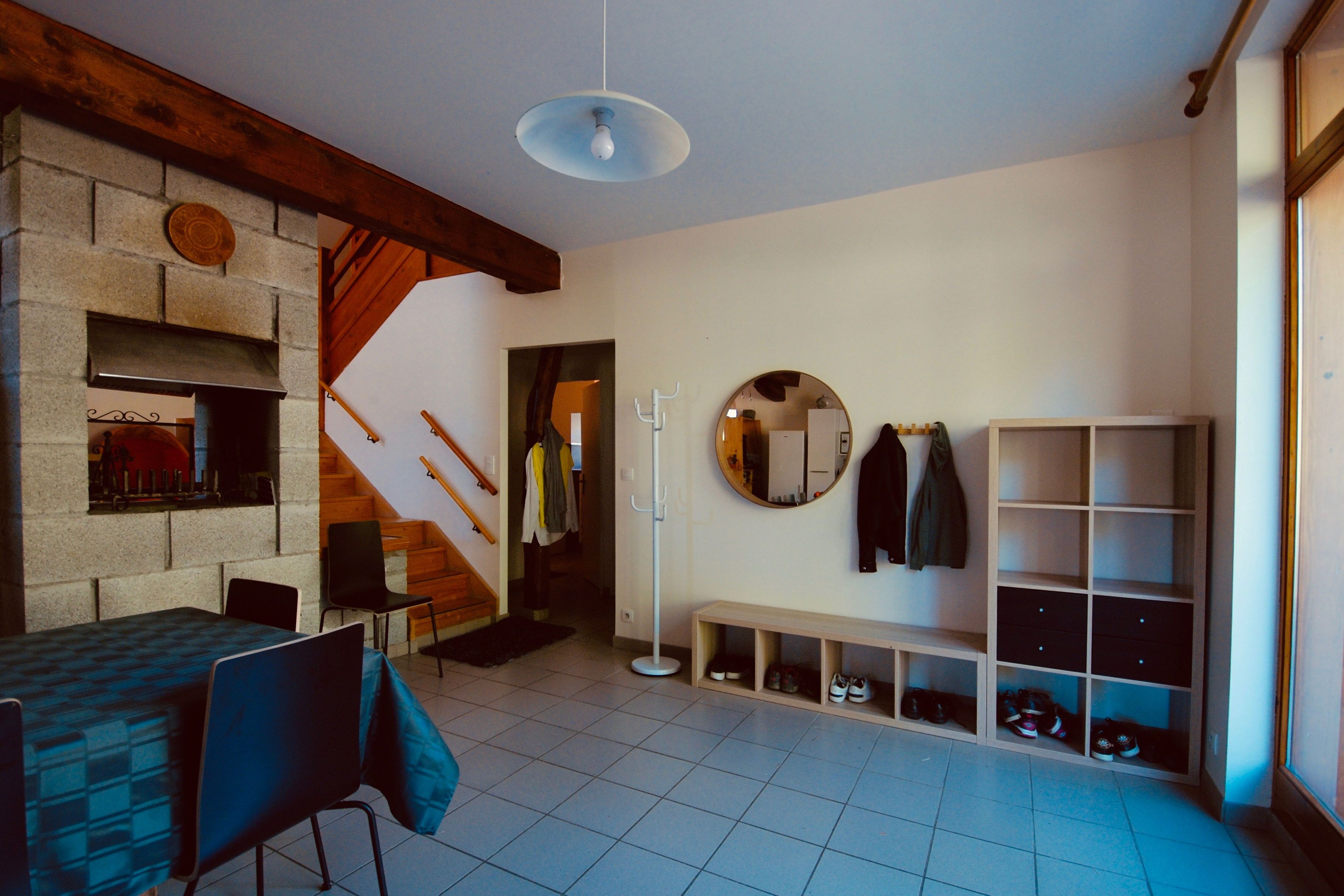 The charm of a large house in an old barn