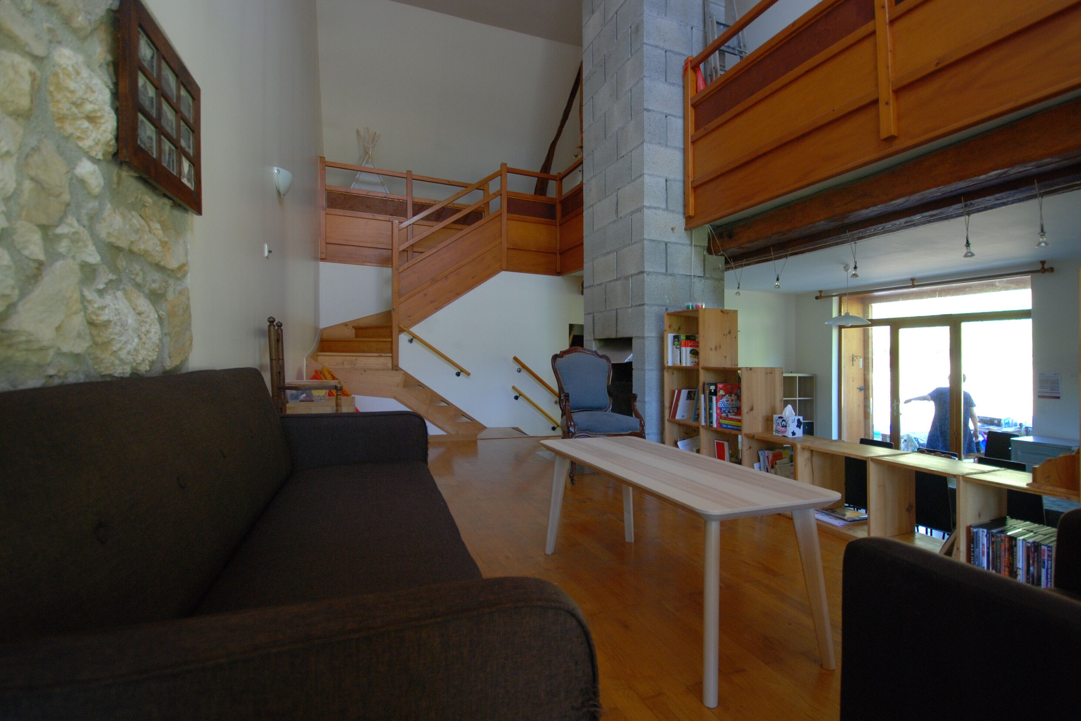 The charm of a large house in an old barn