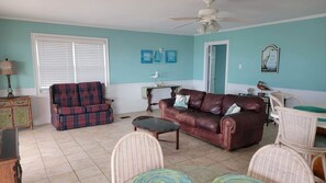TV, fireplace, DVD player, video library