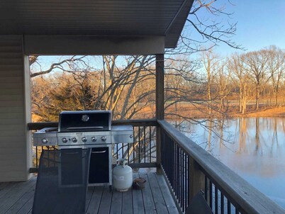 3 Bedroom, full kitchen and remodeled bathroom. Water-views from the Kitchen and covered deck.