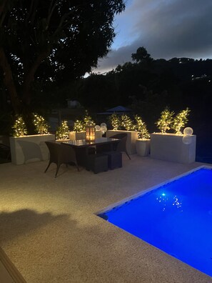 Outdoor pool - OCEAN VIEW VILLA WITH PRIVATE POOL ,STEPS FROM SECLUDED BEACH, GATED COMMUNITY! (Yabucoa)