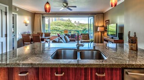 Fridge, microwave, oven, stovetop - Welcome to Konea 238, 2nd Floor, Great location, QUIET part of resort (Lahaina)