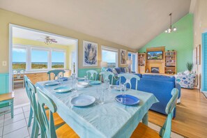 Dining - Oceanfront Home with Pool, Hot Tub, Elevator, and Game Room. Paradise Found! (Rodanthe)