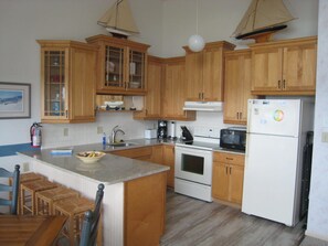 Kitchen and kitchenette area