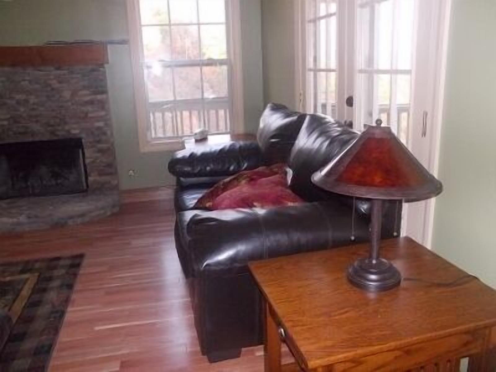 Smart TV, chimenea, libros